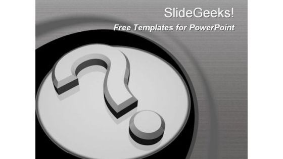 Question Mark PowerPoint Template