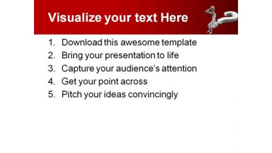 Question Man Business PowerPoint Template 1110