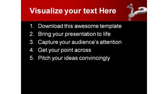 Question Man Business PowerPoint Template 1110