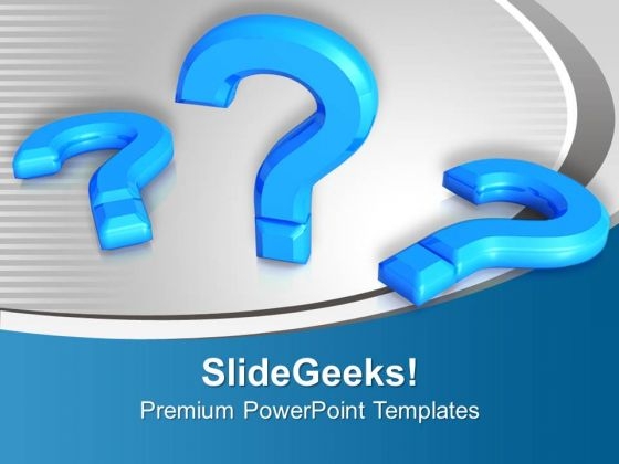 Question Mark Symbol On Blue Background PowerPoint Templates Ppt Backgrounds For Slides 0213