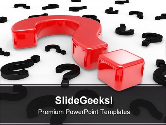 Questions Business PowerPoint Template 0610