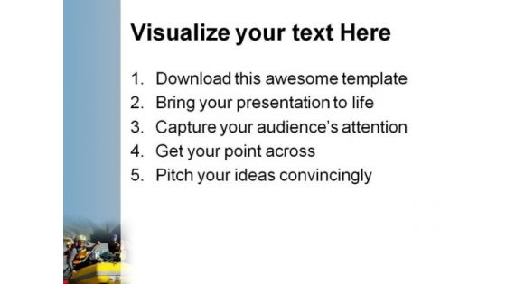 Rafting01 Sports PowerPoint Template 1110