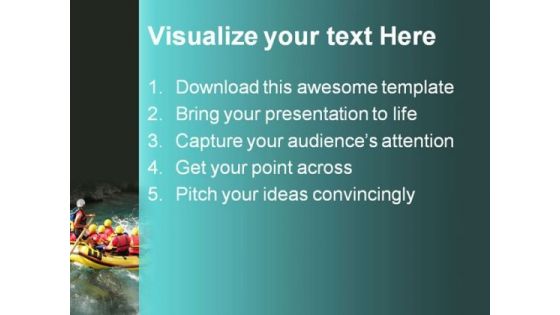 Rafting Sports PowerPoint Template 1110