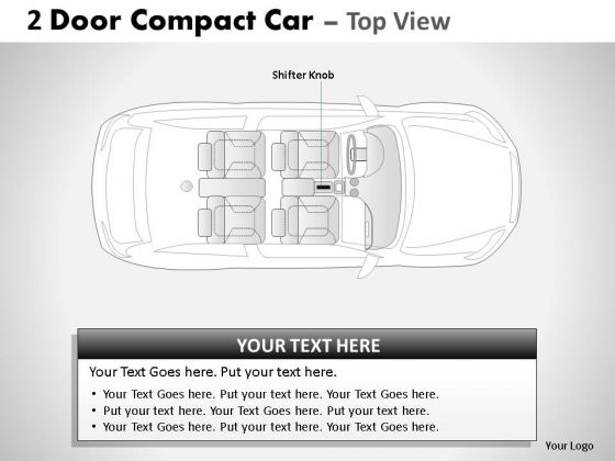 Rapid 2 Door Gray Car Top PowerPoint Slides And Ppt Diagram Templates