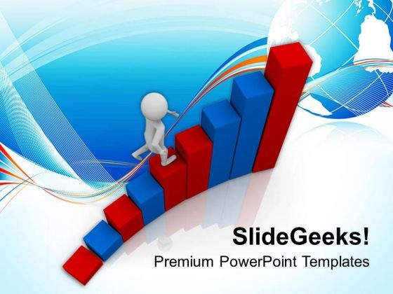 Reach On Top With Hard Work PowerPoint Templates Ppt Backgrounds For Slides 0513
