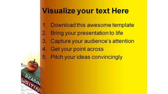 Reading Writing Education PowerPoint Backgrounds And Templates 1210