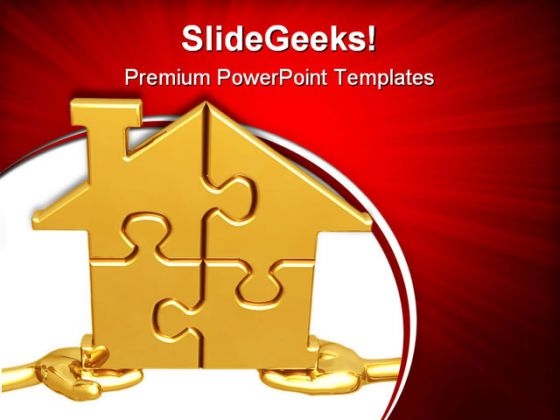 Realty Puzzle Metaphor PowerPoint Themes And PowerPoint Slides 0811