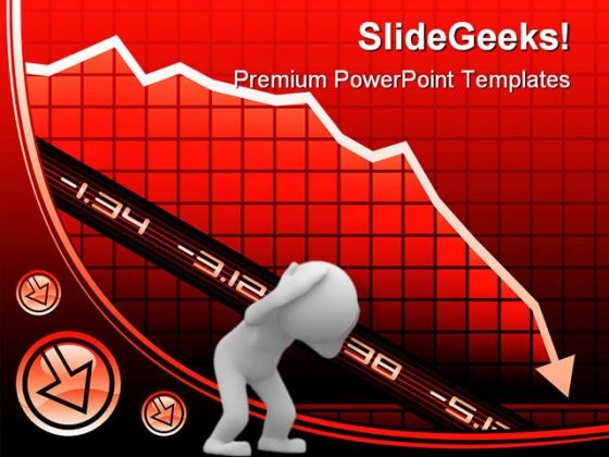 Recession On Graph Business PowerPoint Templates And PowerPoint Backgrounds 0711
