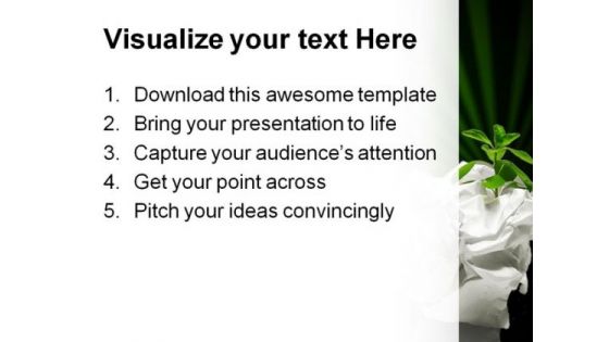 Recycle Environment PowerPoint Template 0810