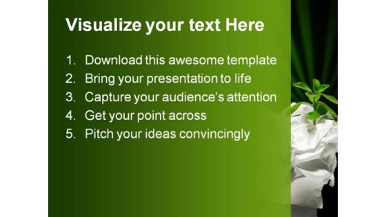 Recycle Environment PowerPoint Template 0810