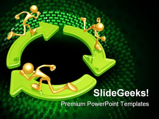 Recycle Runners Environment PowerPoint Templates And PowerPoint Backgrounds 0711