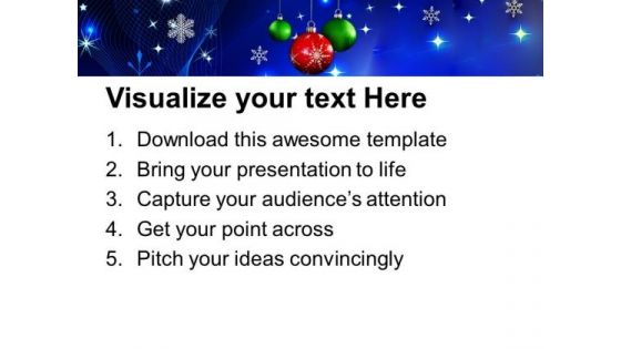 Red And Green Christmas Balls Festival PowerPoint Templates Ppt Backgrounds For Slides 1212