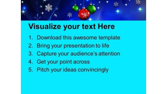 Red And Green Christmas Balls Festival PowerPoint Templates Ppt Backgrounds For Slides 1212