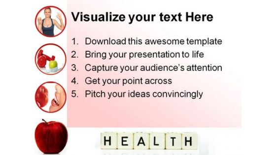 Red Apple Health PowerPoint Templates And PowerPoint Backgrounds 0211