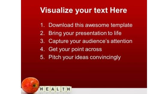 Red Apple Health PowerPoint Templates And PowerPoint Themes 0512