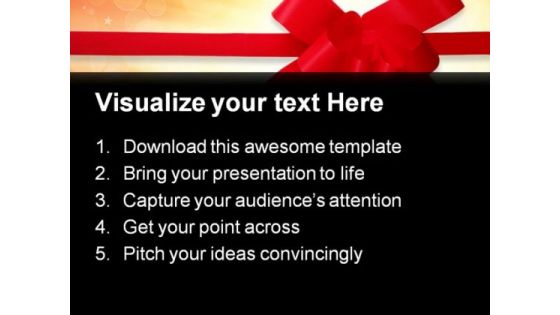 Red Bow Shapes PowerPoint Templates And PowerPoint Backgrounds 0811