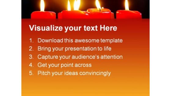 Red Candles Beauty PowerPoint Templates And PowerPoint Backgrounds 0711