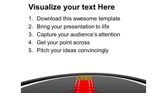 Red Carpet Displaying Business Prestige PowerPoint Templates Ppt Backgrounds For Slides 0213
