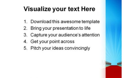 Red Carpet Metaphor PowerPoint Background And Template 1210