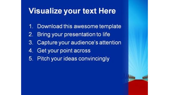 Red Carpet Metaphor PowerPoint Background And Template 1210