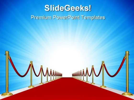 Red Carpet Metaphor PowerPoint Background And Template 1210