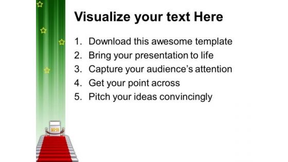 Red Carpet Path To 2013 New Year PowerPoint Templates Ppt Backgrounds For Slides 1212