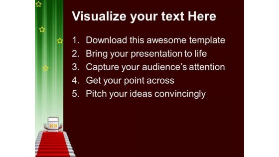 Red Carpet Path To 2013 New Year PowerPoint Templates Ppt Backgrounds For Slides 1212