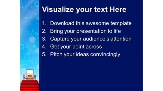Red Carpet Stairway PowerPoint Templates Ppt Backgrounds For Slides 0113