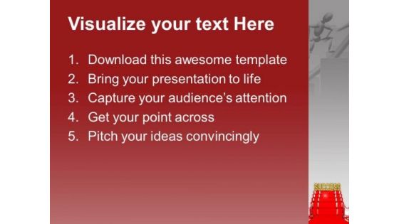 Red Carpet Success Concept Illustration PowerPoint Templates Ppt Backgrounds For Slides 0213
