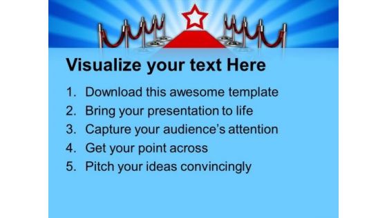 Red Carpet Success PowerPoint Templates And PowerPoint Themes 0812