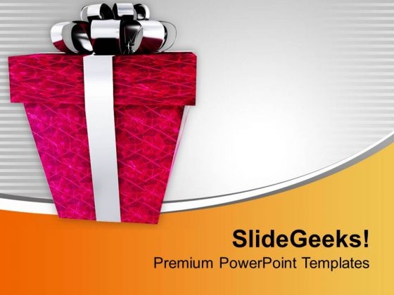 Red Christmas Presents Collection PowerPoint Templates Ppt Backgrounds For Slides 1212