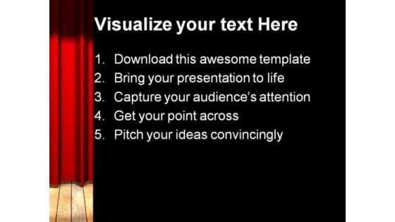 Red Curtain Background PowerPoint Templates And PowerPoint Backgrounds 0711