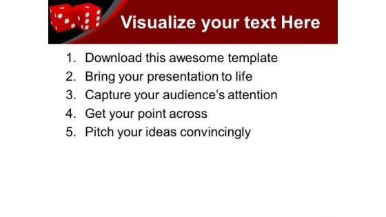 Red Dices Entertainment Game Success PowerPoint Templates Ppt Backgrounds For Slides 0213