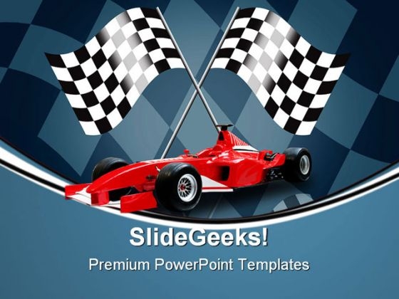 Red Formula Car Sports PowerPoint Templates And PowerPoint Backgrounds 0711