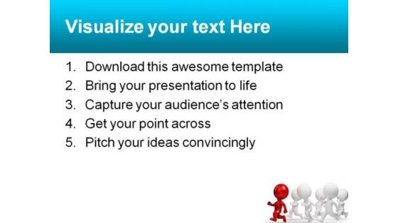Red Leader Business Leadership PowerPoint Template 1110