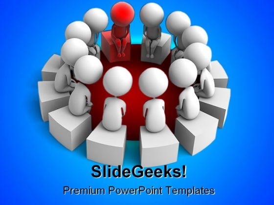 Red Leader Leadership PowerPoint Backgrounds And Templates 0111
