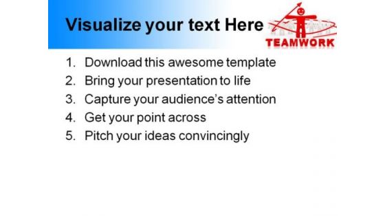 Red Leader Teamwork Leadership PowerPoint Templates And PowerPoint Backgrounds 0811