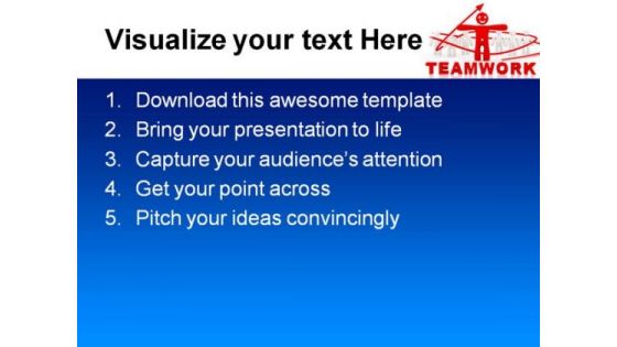 Red Leader Teamwork Leadership PowerPoint Templates And PowerPoint Backgrounds 0811