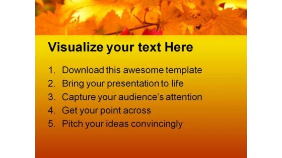 Red Maple Leaf Nature PowerPoint Templates And PowerPoint Backgrounds 0611
