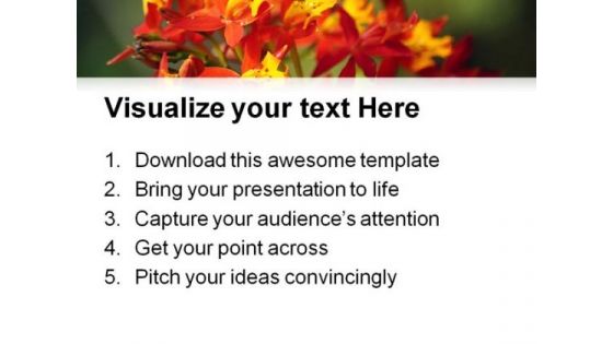 Red Orchid Nature PowerPoint Templates And PowerPoint Backgrounds 0611