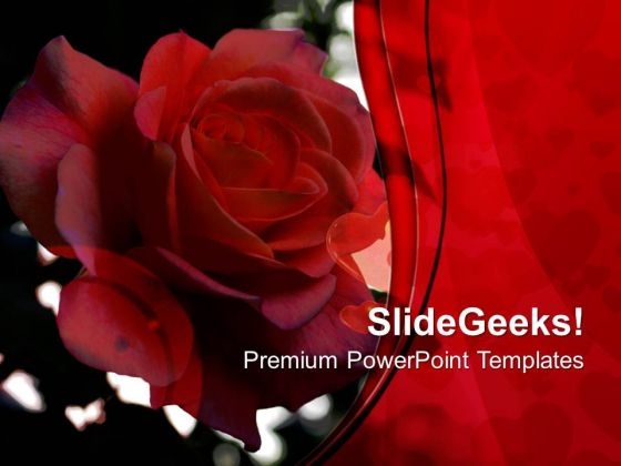 Red Rose Is A Symbol Of Love PowerPoint Templates Ppt Backgrounds For Slides 0613