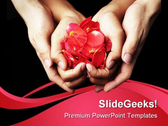 Red Rose Petals Beauty PowerPoint Templates And PowerPoint Backgrounds 0211