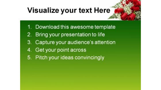 Red Roses Beauty PowerPoint Templates And PowerPoint Backgrounds 0611