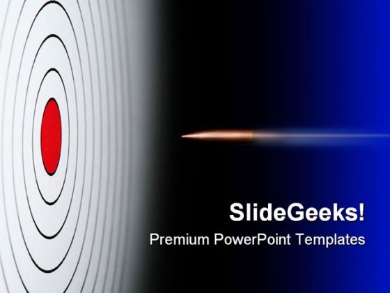 Red Target With Bullet Business PowerPoint Templates And PowerPoint Backgrounds 0811