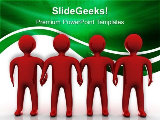 Red Team Teamwork PowerPoint Templates And PowerPoint Themes 0512