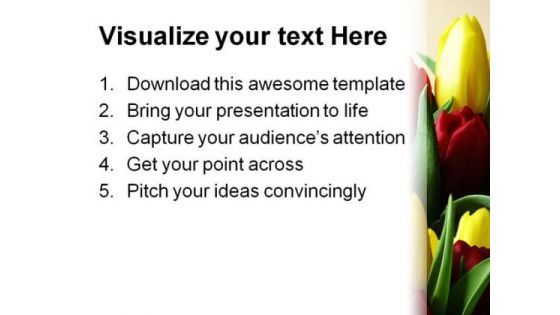 Red Yellow Tulips Beauty PowerPoint Templates And PowerPoint Backgrounds 0311