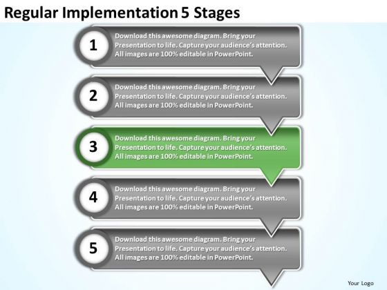 Regular Implementation 5 Stages Electrical Schematics PowerPoint Templates