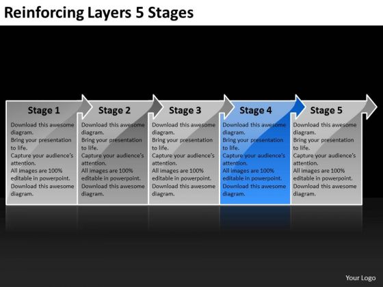 Reinforcing Layers 5 Stages Ppt Electrical Schematic PowerPoint Templates