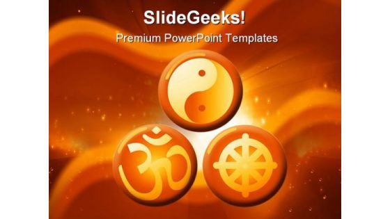 Religious Symbols Religion PowerPoint Template 0610