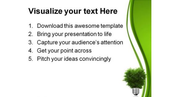 Renewable Energy Concept Metaphor PowerPoint Template 0810